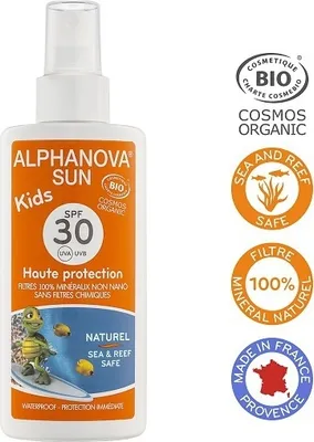 Produktbild von Alphanova Sun Sonnenspray LSF 30 für Kinder, vegan (125 ml)