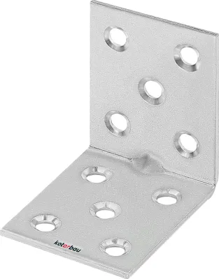 Zdjęcie produktu dla Zlacze katowe KOTARBAU 50 x 50 x 40 x 2 mm z katownikiem Konstrukcja stalowa Otwory montazowe Zlacze meblowe Ocynkowane zlacze do drewna do duzych obciazen Katownik montazowy