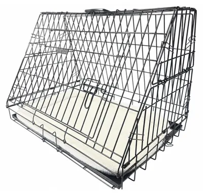 Zdjęcie produktu dla Klatka dla psa składana - Czarna - 76 x 54 x 54 cm - Metalowa taca, do domu i samochodu