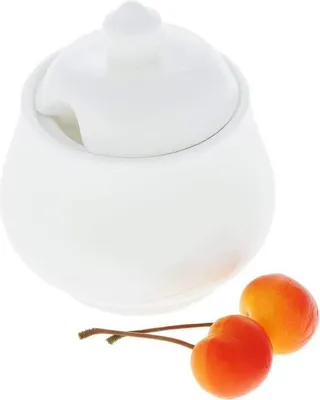 Zdjęcie produktu dla Cukiernica Wilmax z pokrywką, 340 ml, biała porcelana, WL-995019/A