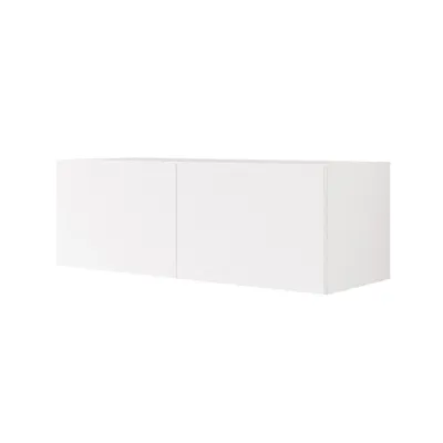 Produktbild von Idohome TV-Lowboard Angel 100 cm Weiß Matt – Fernsehschrank, Wohnzimmer, TV-Schrank, Medienmöbel, Hängeschrank mit LED-Beleuchtung , Push-to-Open