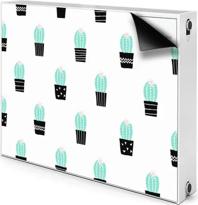 Produktbild von Magnet Verkleidung Abdeckung Heizkörperabdeckung Heizkörperabdeckung 80x60 cm  - Kakteen