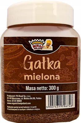 Produktbild von Royal Brand Muskatnuss 300 g gemahlen im wiederverwendbaren Glas