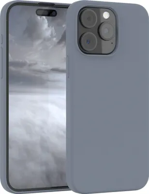 Produktbild von EAZY CASE Silikonhülle für Apple iPhone 15 Pro Max Silikon Backcover Schutz in Lila