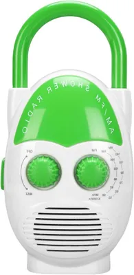 Productafbeelding van Draagbare Doucheradio - Waterproof Radio - Muziek Luisteren - IPX5 Waterdicht - 16 x 9 x 6 cm - Wit