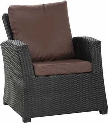 A single brown and black armchair cushion set.