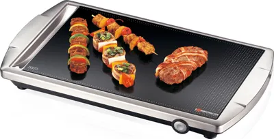 Produktbild von CERAN® Grill CG 2303/E, Edelstahlgehäuse, original SCHOTT CERAN® Glaskeramik Grillfläche, stufenlose Temperaturregelung bis 380 °C, Fettauffangrinne, versenkbarer Knebel