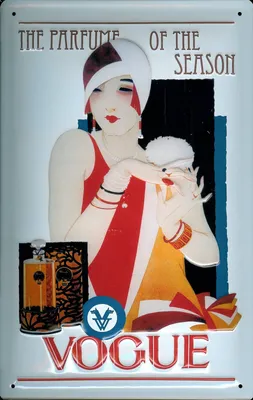 Produktbild von Blechschild Vogue Parfum Schild Parfume Nostalgieschild