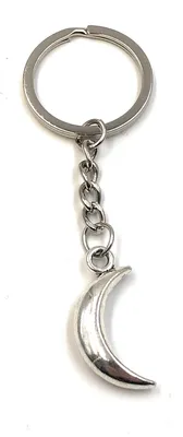 Produktbild von Onwomania Schlüsselanhänger Halbmond Mond Universum Metall Anhänger Charm