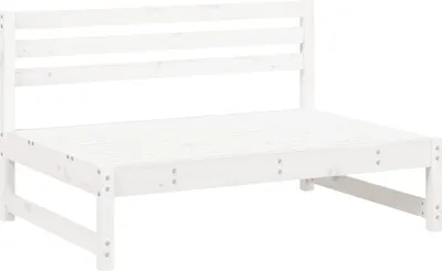 Produktbild von vidaXL Garten-Mittelsofa Weiß 120x80 cm Massivholz Kiefer
