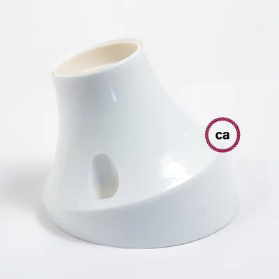 Immagine prodotto di Creative-Cables Portalampada 45░ E27 a Parete o soffitto in termoplastica - Bianco
