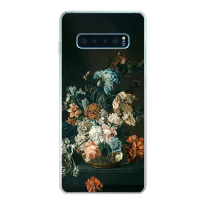 Produktbild von MuchoWow® Handyhülle Schutzhülle Hülle für Samsung Galaxy S10 Plus Stilleben mit Blumen - Alte Meister - Kunst Silikon Softcase Handy Hülle - Schutzhülle