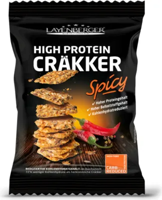 Produktbild von Layenberger Cräkker Spicy High Protein Cracker mit Chilinote 75g