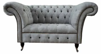 Zdjęcie produktu dla Fotel Chesterfield tkanina do salonu tapicerka tekstylna design