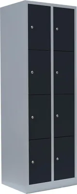 Produktbild von Schließfachschrank Wertfachschrank Fächerschrank Spind 8 Fächer Anthrazit 520428