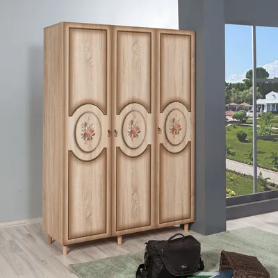 Obrázek produktu pro Skye Decor, Mode-420, šatní skříň, dub Sonoma, 100 % MELAMINEM POVLÁKNĚNÉ PANELY, 135 x 52 x 192 cm