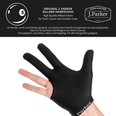 Image de Gants de billard J. Parker, noirs, pour les deux mains