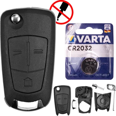 Produktbild von Auto Klapp Schlüssel 3 Tasten Gehäuse Kompatibel mit Opel 3-Tasten Autoschlüssel Zafira B Antara Chevrolet Captiva