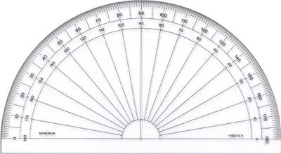 Produktbild von MINERVA Halbkreis-Winkelmesser "ALTUGLAS USINE" 180 Grad