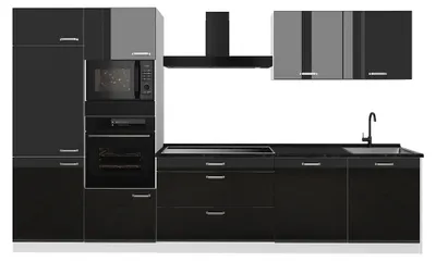 Imagen del producto de Mueble de cocina Vicco R-Line brillo intenso/Blanco 340 cm encimera Antracita, Model 66589