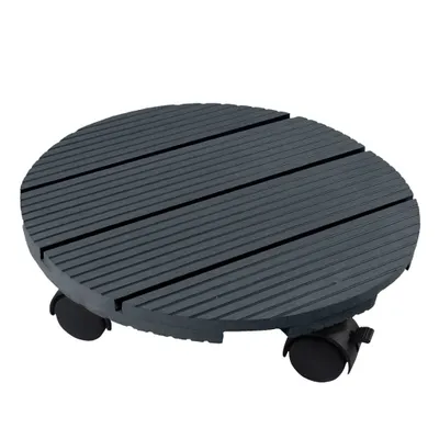 Produktbild von Nature Pflanzenroller Rund Ø30 cm Anthrazit Holz