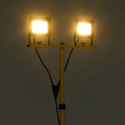 Immagine prodotto di vidaXL Proiettore LED con supporto 2x50 W bianco caldo