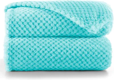 Zdjęcie produktu dla Koc Cuddly Blanket 70 x 150 cm, Mikrofibra, Miękka Narzuta, Turkusowa, do Sofy i Łóżka