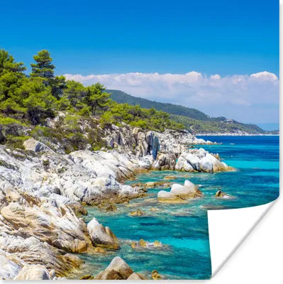Produktbild von MuchoWow® Poster Meer - Sommer - Tropisch 75x75 cm - Wand Dekoration