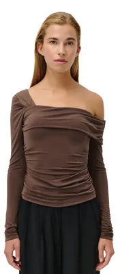 Produktbild von LeGer Charleen Longsleeve - One-Shoulder-Langarmshirt Damen - körpernahe Passfor