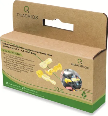 Obrázek produktu pro Spojky kabelů QUADRIOS 2011C404, s odbočkou, 4,0–6,0 mm², žluté, 20 kusů
