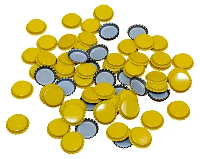 Produktbild von Gelbe Kronkorken 26 mm - 1000 Stück