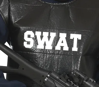 Immagine prodotto di Costume da poliziotto swat per bambini, taglia:152/158