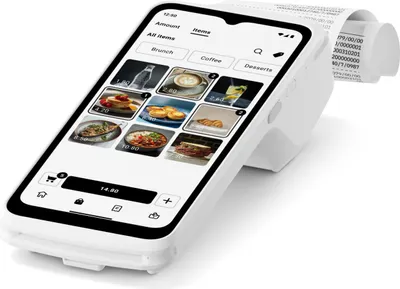 Produktbild von SumUp Terminal, Wi-Fi + 4G, Nahfeldkommunikation (NFC), 1 m, Weiß, 380 g