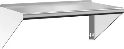 Image de vidaXL Étagère murale 75x45x31 cm argenté Acier inoxydable