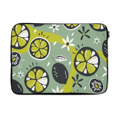 Produktbild von MuchoWow® Laptop Hülle 13 Zoll Sommer - Blumen - Obst Laptoptasche - Laptophülle - Sleeve - Rundumschutz