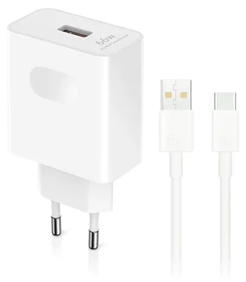 Image de Honor SuperCharge Chargeur mural 66W USB-A avec câble USB-C Blanc