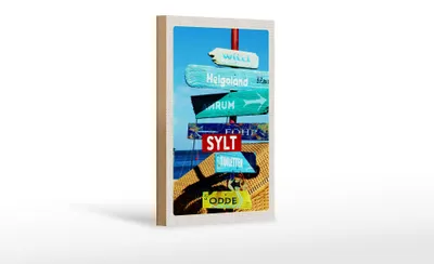 Produktbild von Holzschild Reise 12x18 cm Sylt Insel Deutschland Helgoland