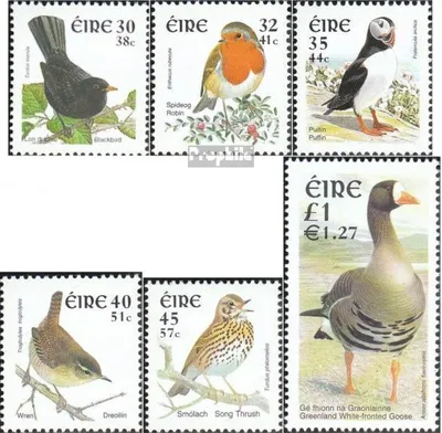 Produktbild von Briefmarken Irland 2001 Mi 1341-1346 (kompl.Ausg.) postfrisch Vögel