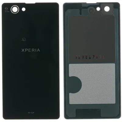Produktbild von Sony Xperia Z1 compact Backcover + Kameraglas + Kleber, Schwarz