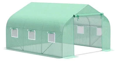 Obrázok produktu pre Skleníková konštrukcia s fóliou – záhradná skleník | Farba: zelená (priehľadná) | Rozmery: 300 x 350 x 200 cm