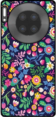 Produktbild von Smartphonica Handytasche Passend für Huawei Mate 30 Pro mit Blumendruck - TPU Rückseite Abdeckung Fall Blumendesign