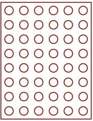 Produktbild von Lindner 2549E Velourseinlage rot 2549E (Ø 24,25 mm)