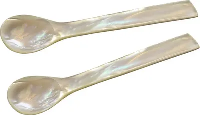 Produktbild von EDZARD Eierlöffel Perlmutt eckig 2er Satz L 11 cm