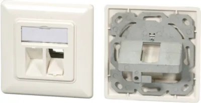 Produktbild von Rahmenset 1-Port, für Keystones -- DIN49075, RAL9010