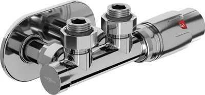 Obrázok produktu pre Súprava termostatu Mexen G00, hranatá, s krytom R, duplex, DN50, chróm - W907-900-905-01