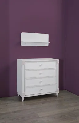 Produktbild von Kinderzimmer Kommode mit Schubladen Möbel Holz Landhaus Sideboard Weiß