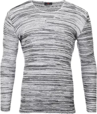 Produktbild von Reslad Strickpullover Herren-Pullover Melange Look Grobstrick-Pulli RS-3125 Ecru S