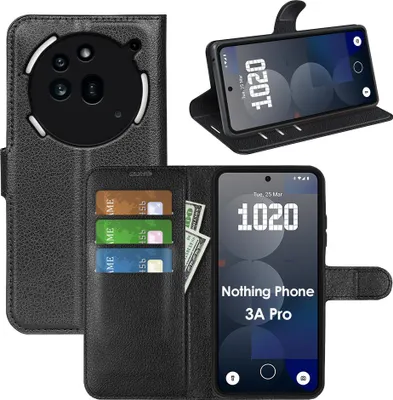 Produktbild von Klapphülle mit Kartenfächern, Standfunktion und Magnetverschluss,Hülle für Nothing Phone 3A Pro