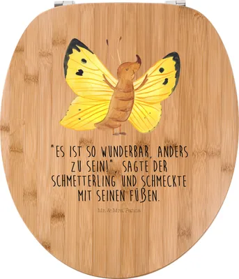 Produktbild von Mr. & Mrs. Panda Motiv WC Sitz Schmetterling Zitronenfalter - Transparent - Geschenk, Toilettendeckel, Anders, klo deckel, Schmetterlinge, Liebe, Motivation, Klo-Deckel