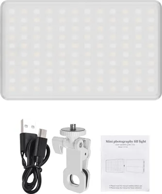 Obrázek produktu pro Přenosné připínací foto světlo, jas 2500 K až 9000 K, nastavitelné 12 W LED světlo pro videokonference pro počítače, tablety, telefony